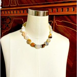 Vintage Natural Botswana Agate Necklace